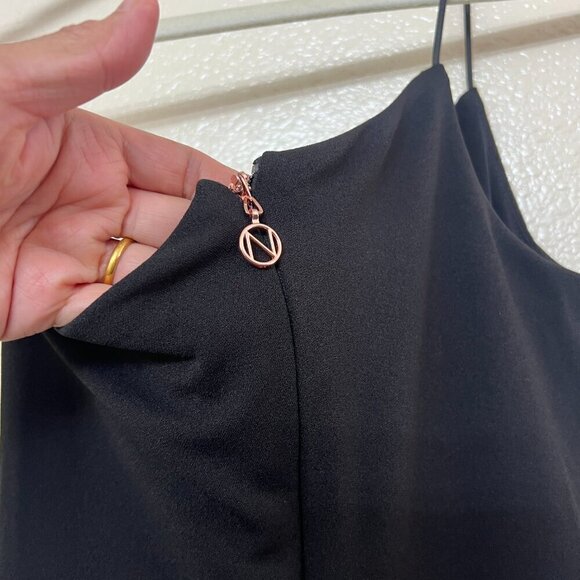 Nookie Lust One Shoulder Midi Cocktail Party Dress Small  in Black $209 - Picture 6 of 8